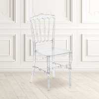 Flash Furniture BH-H002-CRYSTAL-GG Flash Elegance Crystal Ice Napoleon Stacking Chair 